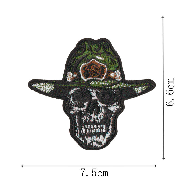 Wholesale Skull Design Embroidered Patch Set Of 9 Hot Melt Adhesive Applique For Towels Fashion Accessory DIY Craft
