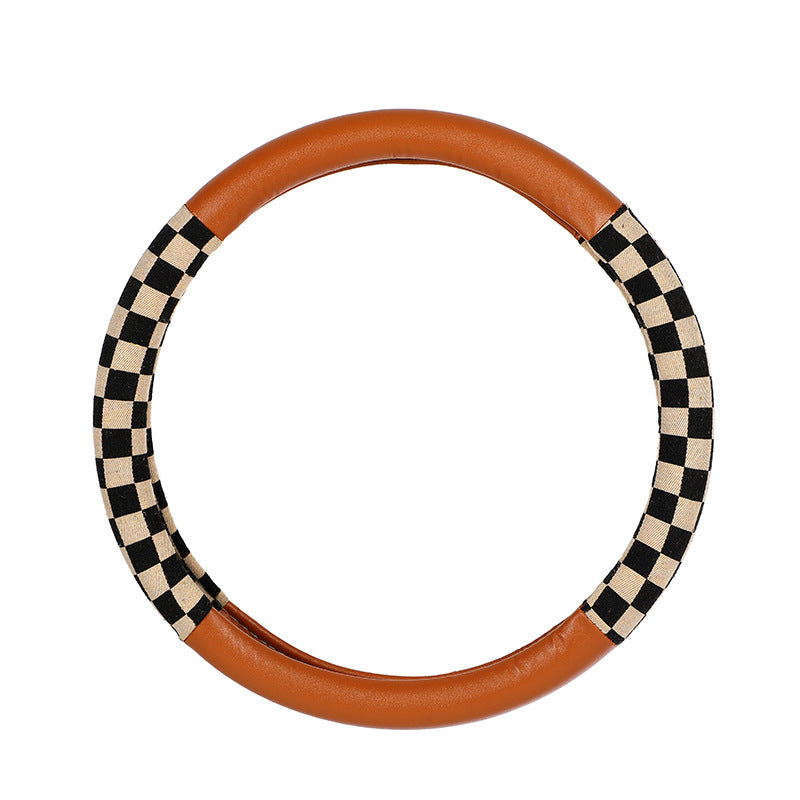 Wholesale Polyester Jacquard Diamond Grid Car Anti Slip and Sweat Absorbing Handlebar Covers