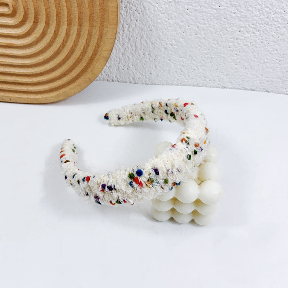 Wholesale Autumn and Winter Colored Wool Wrapped Plush Hair Bands