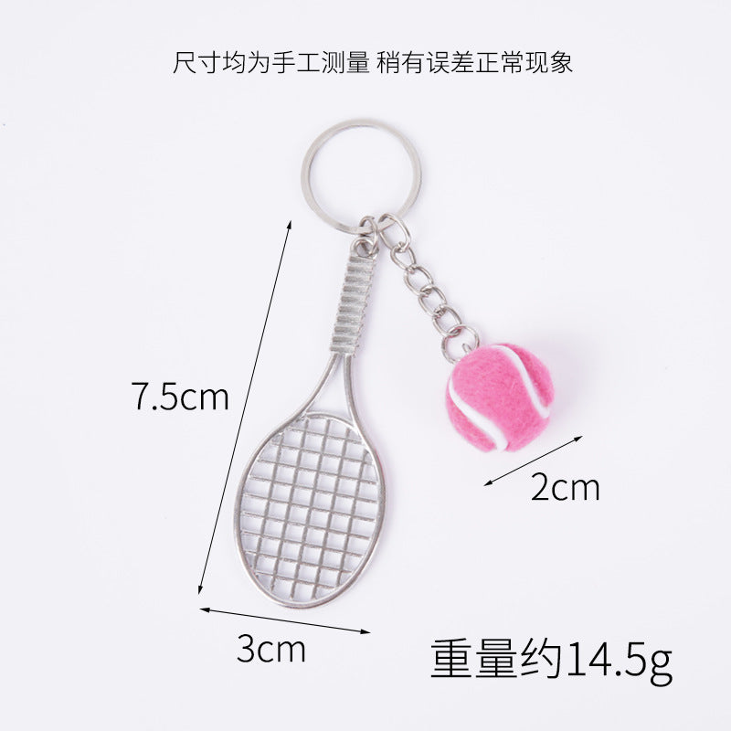 Wholesale 5pcs Mini tennis racket keychain