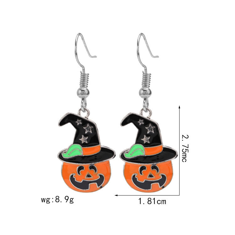 Wholesale Handmade Acrylic  Earrings Skull  Web Bat Design Trendy Jewelry Accessory For Party