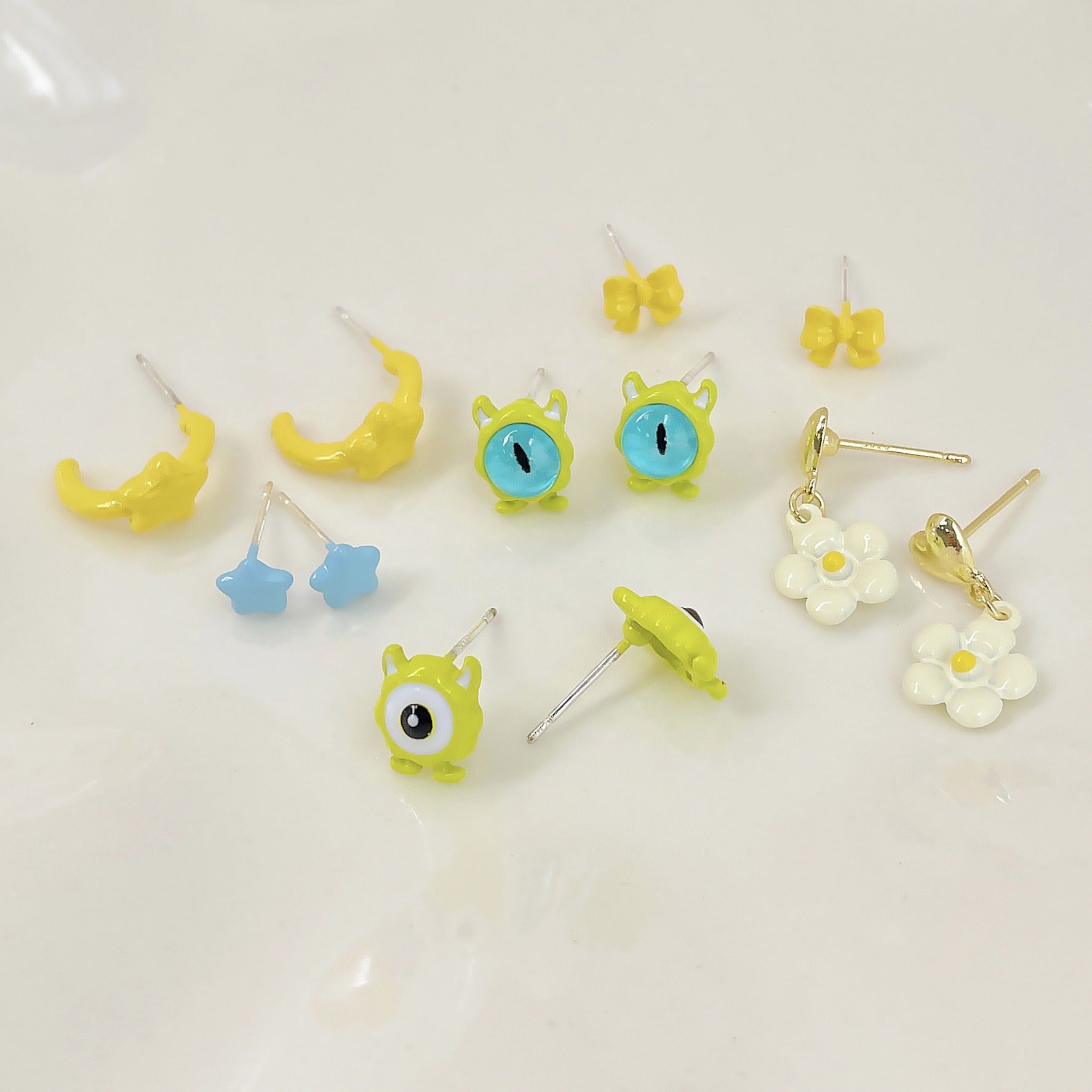 Wholesale Colorful Cute Little Monster Alloy Earrings