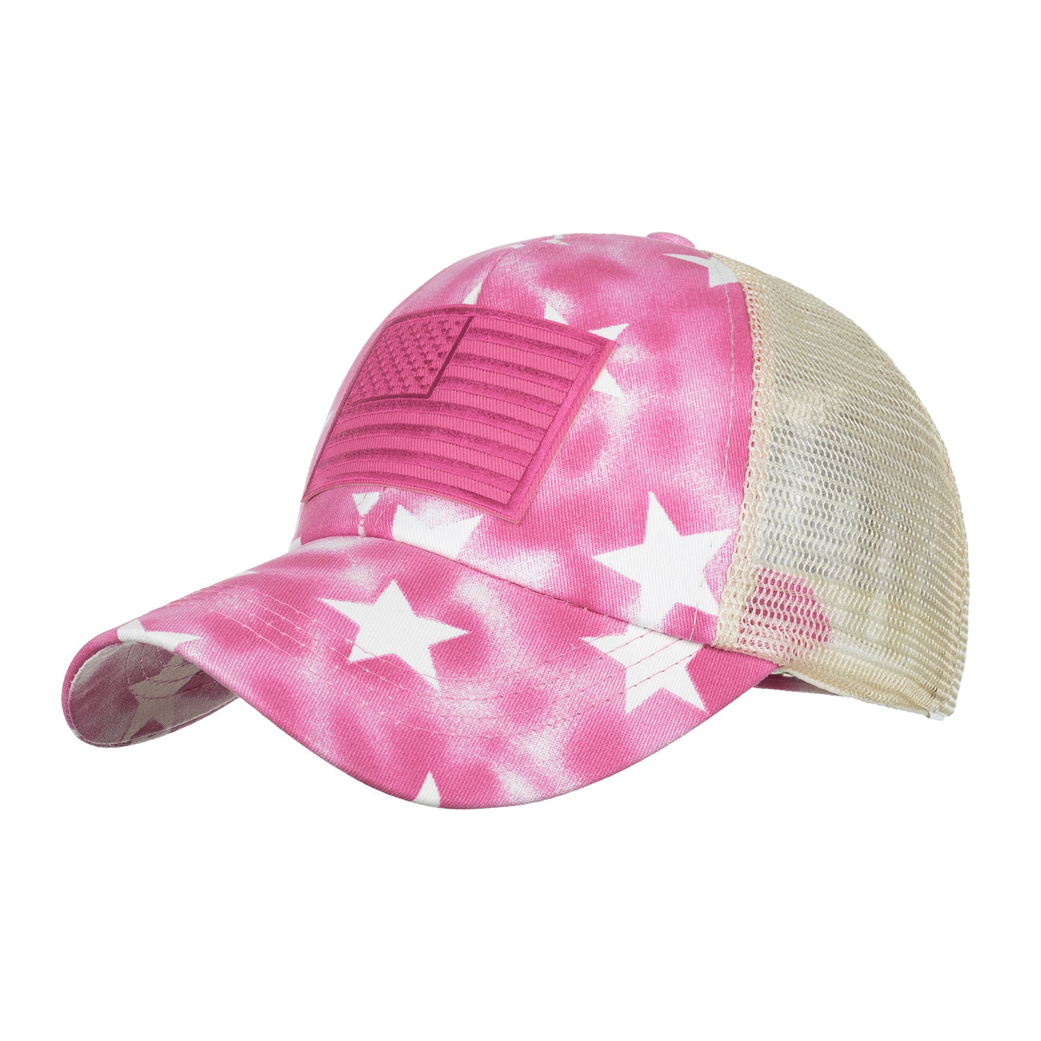 Wholesale Washed distressed five-pointed star cross elastic baseball cap
