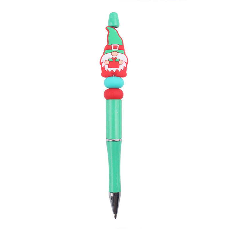 Wholesale Beaded Pens Cartoon Christmas Dwarf Old Man Silicone Ballpoint Pen