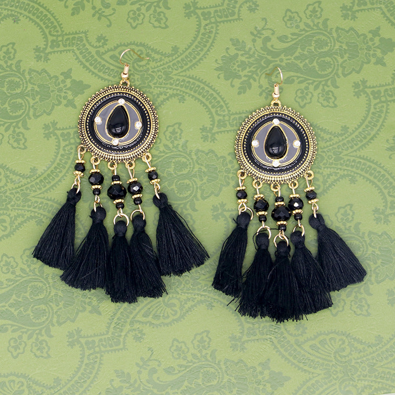 Wholesale Vintage Tassel Temperament Earrings