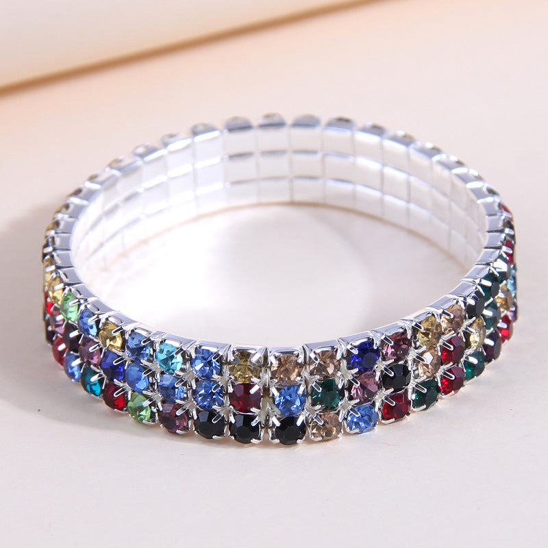 Wholesale Crystal Color Diamond Alloy Bracelet