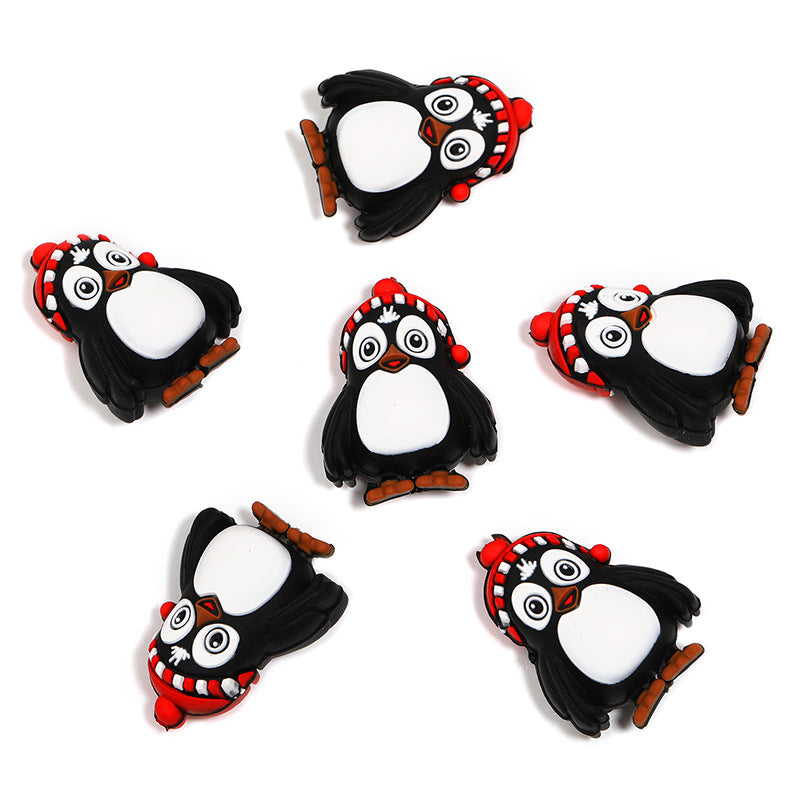 Wholesale Random 50pcs/pack Christmas series of 3D Focal Beads