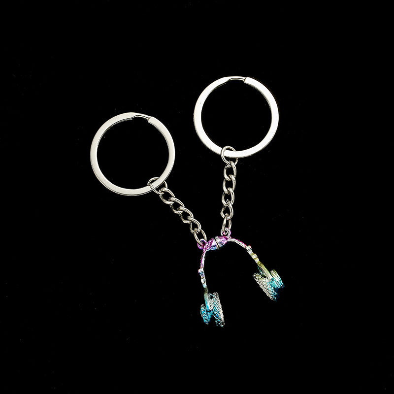 Wholesale Alloy Headphone Magnetic Stitching Couple Keychain