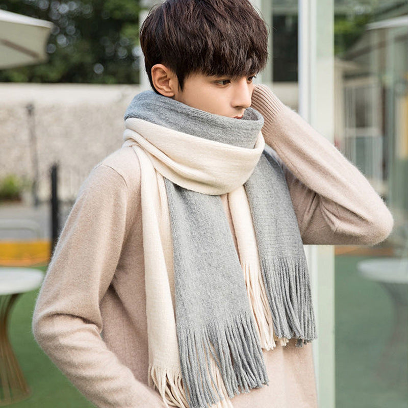 Wholesale Acrylic Two-color Paneled Scarf