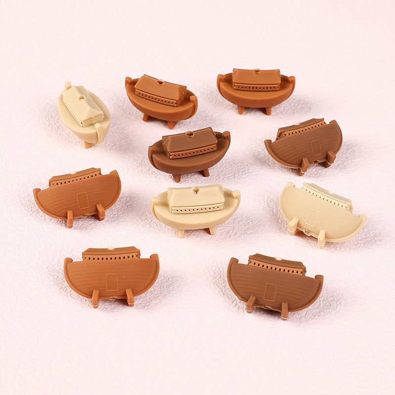 Wholesale 20pcs 3D Silicone Beads Food Grade Baby Teether Easter Noah's Ark Silicone Beads