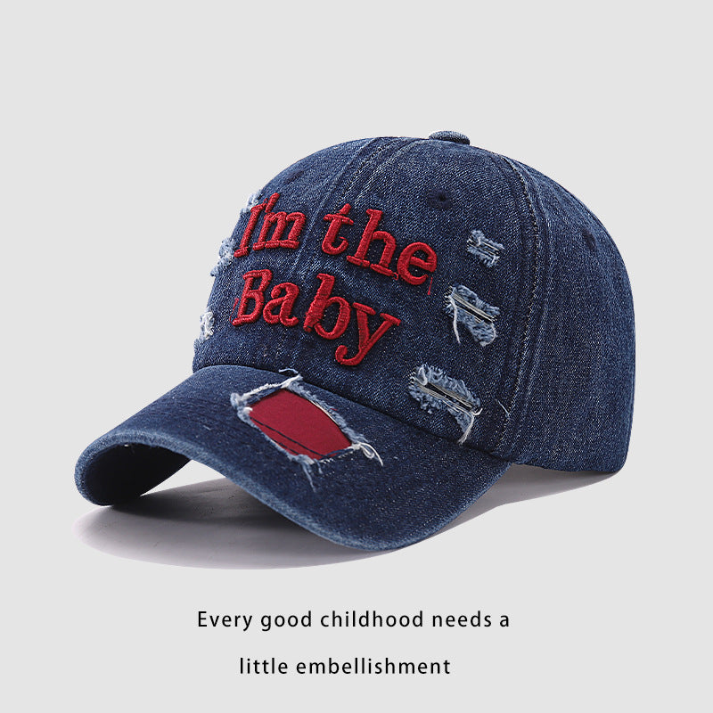 Wholesale Cotton Embroidered Letter Hole Children's Baseball Caps