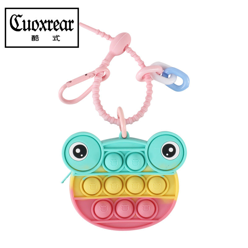 Wholesale Cute Unzipped Coin Purse Cartoon Silica gel Keychain