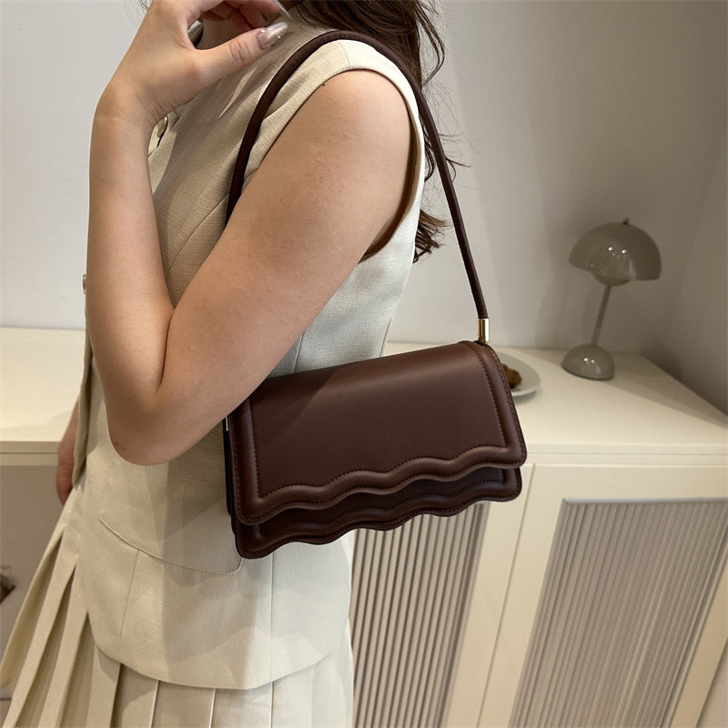 Wholesale Autumn/Winter Trendy Solid Color PU Beautiful Lace Handbag