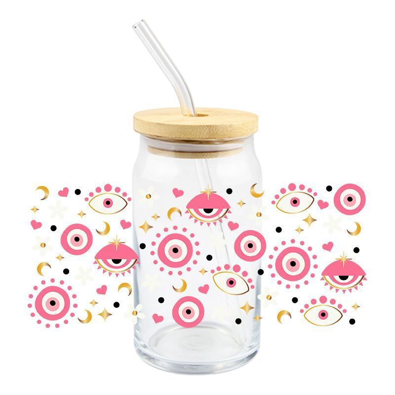 Wholesale 5pcs Devil' s Eye 16oz Cup UV DTF Wraps