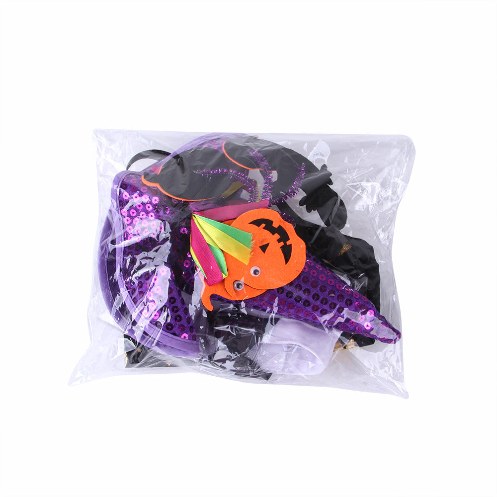 Wholesale 2PCS Halloween Set Cat Funny Hat Triangle Polyester Cloak