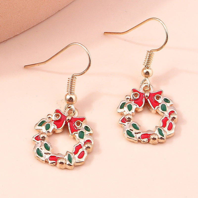 Wholesale Santa Claus Christmas Tree Snowman Snowflake Earrings