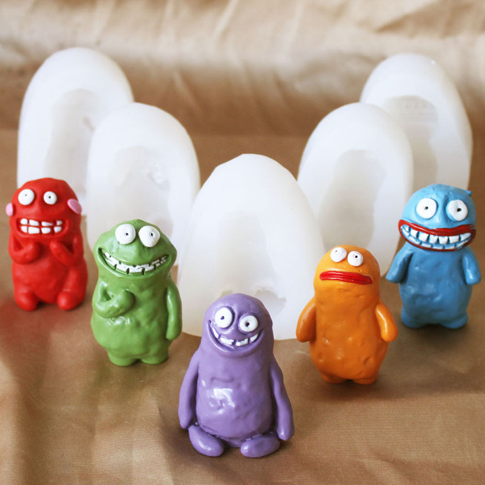 Wholesale Silicone Mold Ugly Cute Mud Monster Shape for DIY Cake Candle Chocolate