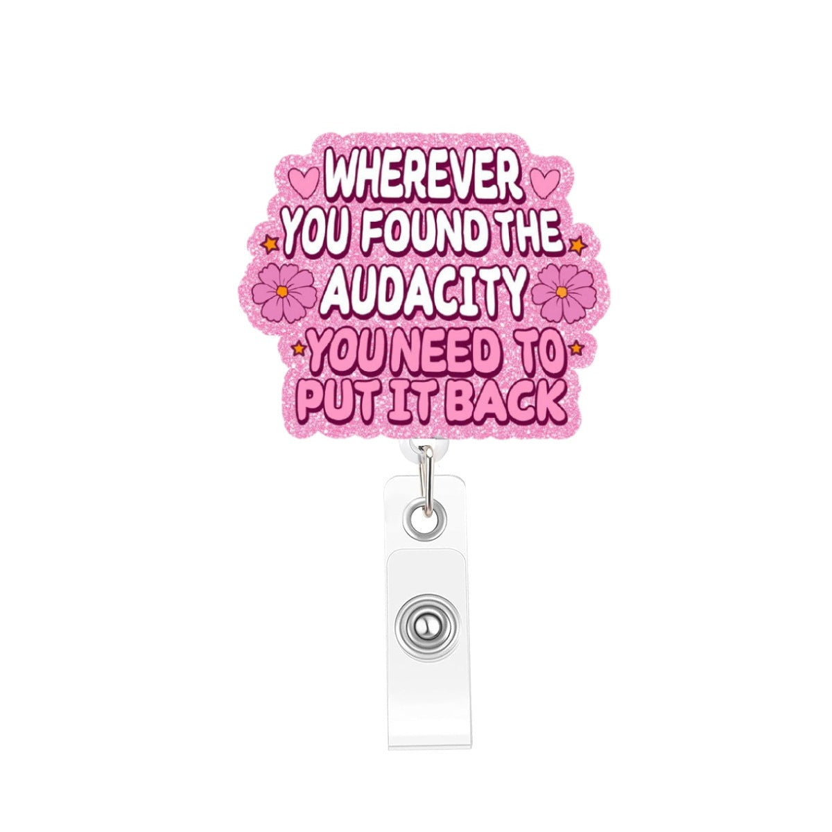 Wholesale Pink medical staff name tag  Badge Reels