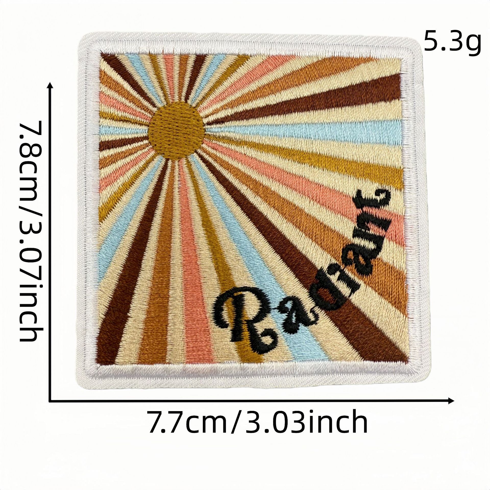 Wholesale Polyester Embroidered Patches Bohemian Cartoon English Iron On Badges For DIY Craft Supply