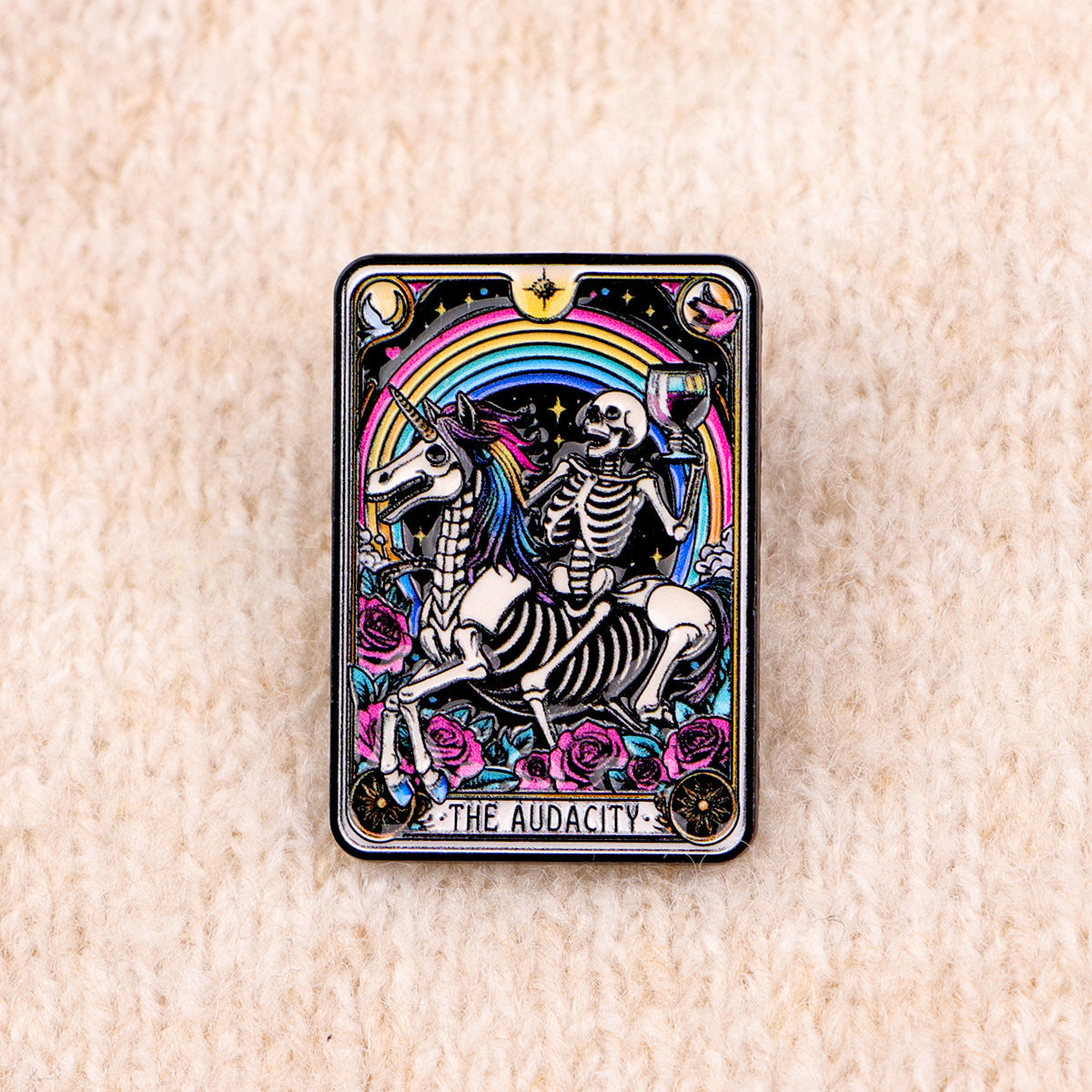 Wholesale Skull Tarot Brooch Cartoon Metal Badge Accessories