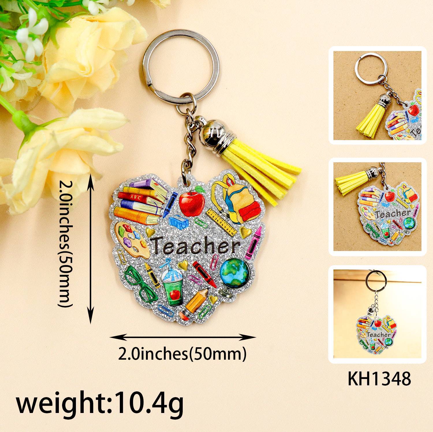Wholesale Teacher' s Day Cute Bow Keychain Pendant