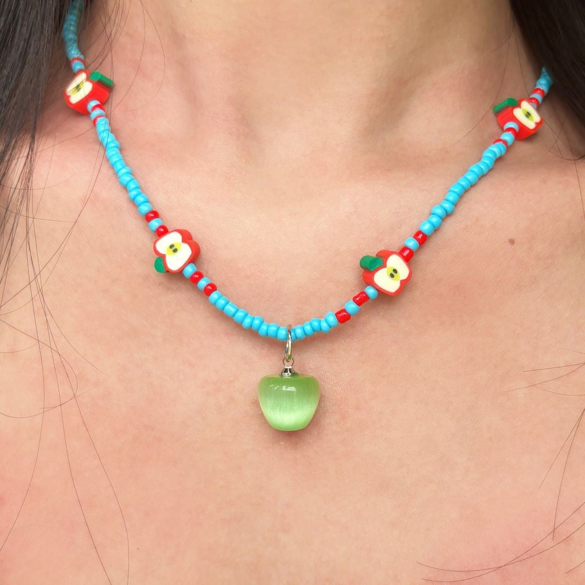 Wholesale Thorns and Aurora Key Rose Butterfly Cartoon Cat Necklace