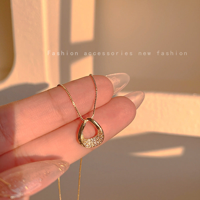 Wholesale Micro Paved Geometric Copper Necklace