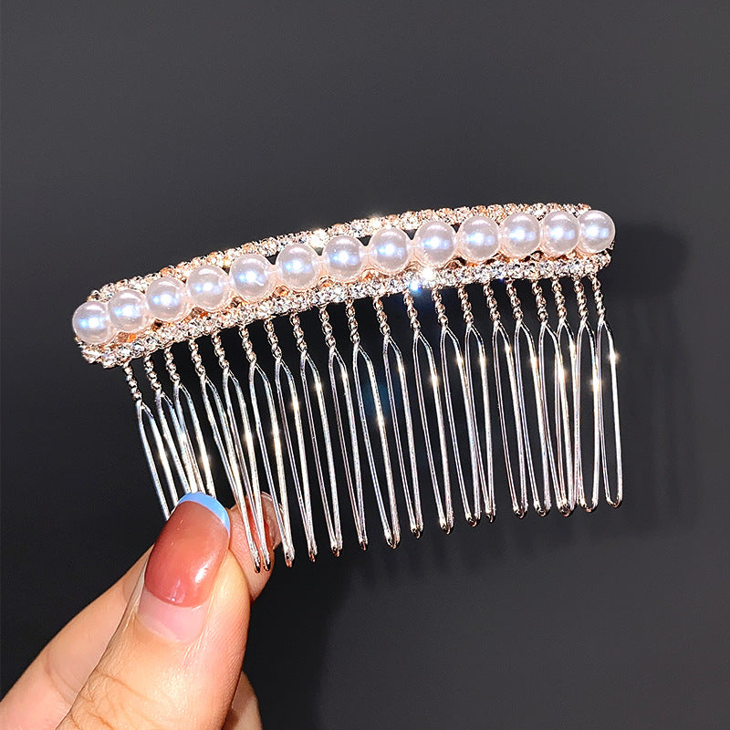 Wholesale Zircon Pearl Hair Comb Disk Bow Hair Clips