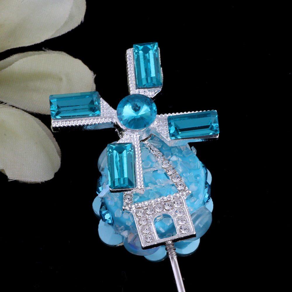 Wholesale The Heavy Industrial Castle Windmill Design Is Full of Soft Clay Beads with Drilled Pens