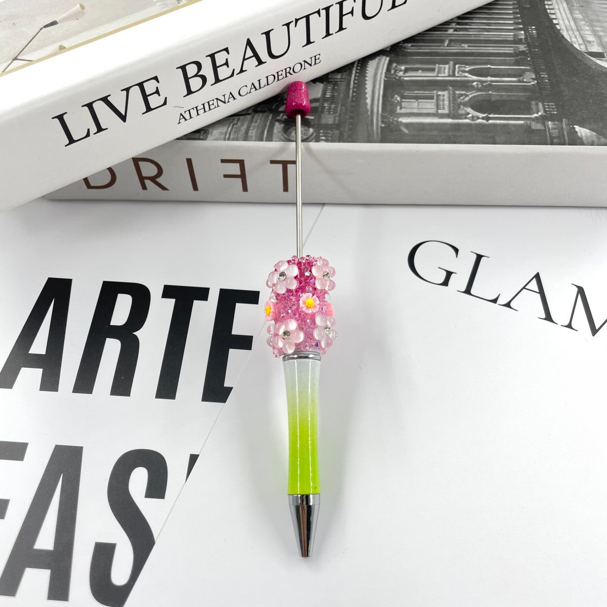 Wholesale 10pcs Dreamy Flower Starry Sky Sugar  beadable pens