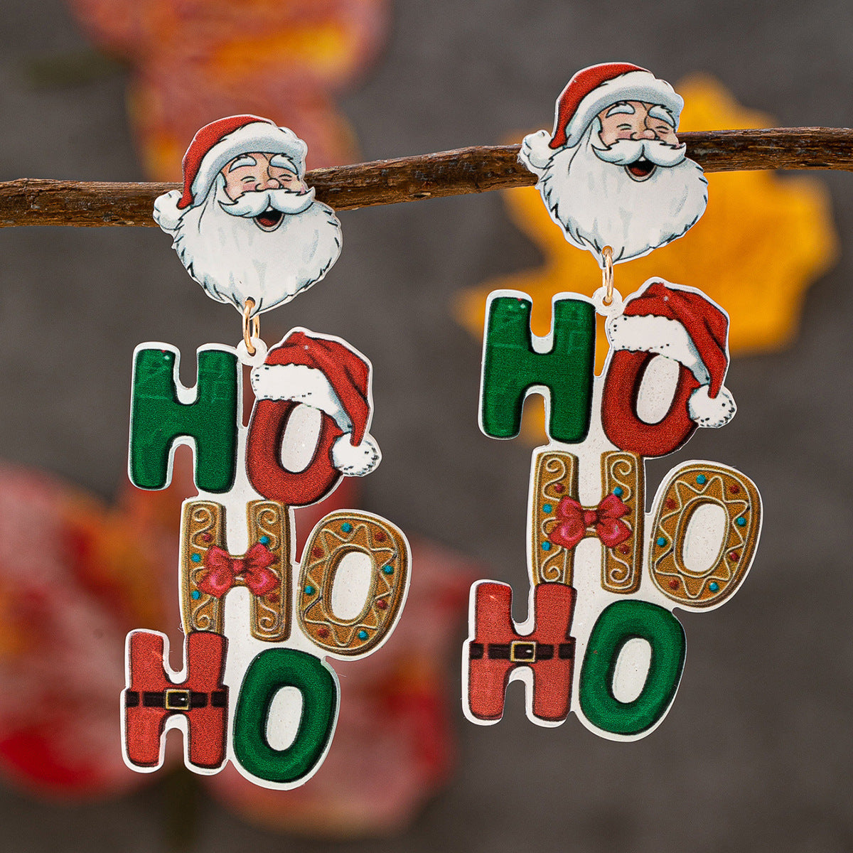 Wholesale 5pcs Snowman  Reindeer Cute Earrings Acrylic Earrings