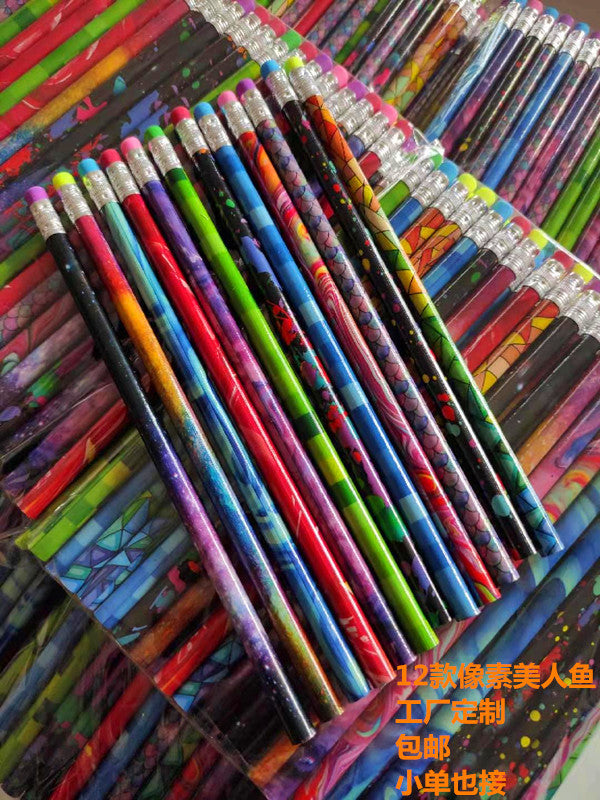 Wholesale 300pcs Cute Cartoon Head Wooden Pencil