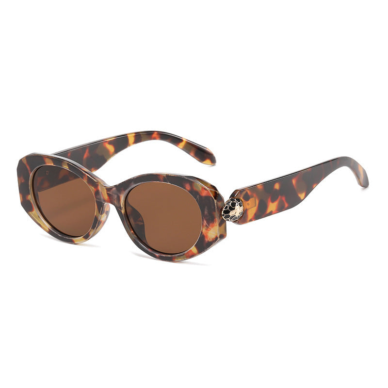 Wholesale Metal snake head oval personality fashion versatile Sunglasses