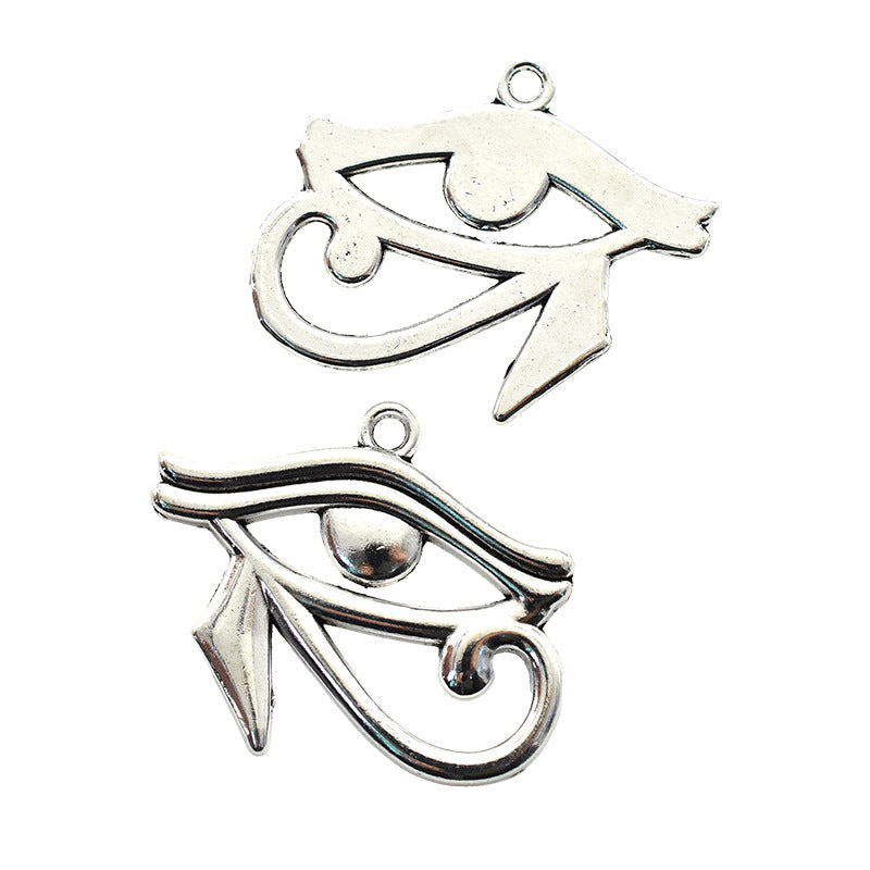 Wholesale Antique Silver Alloy Eye Of Horus Pendant 16 Styles For Necklace Keychain DIY Jewelry Accessory