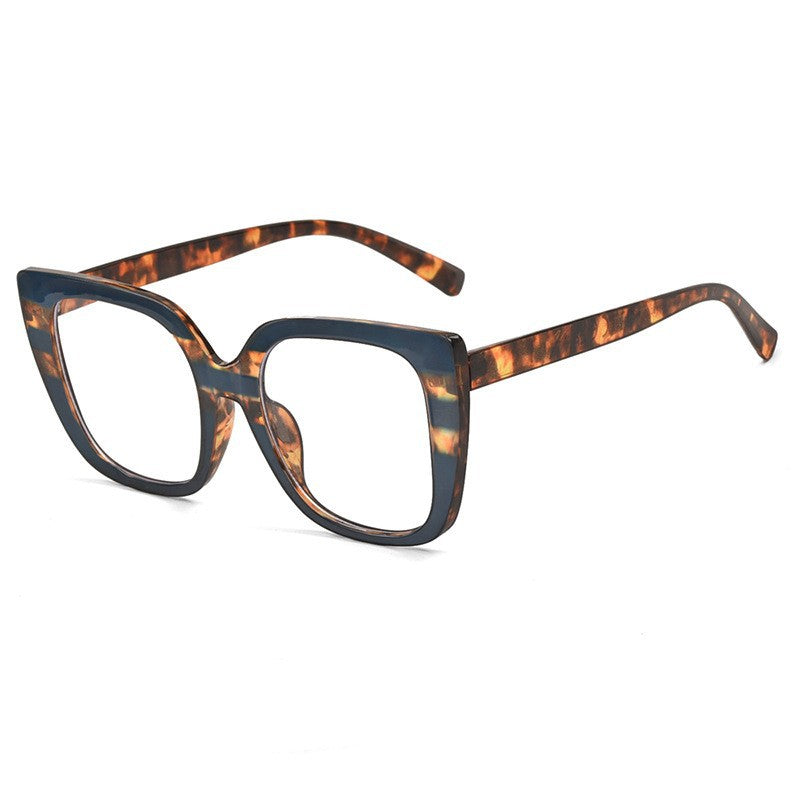 Wholesale Leopard print frame flat glasses anti-blue light glasses frame