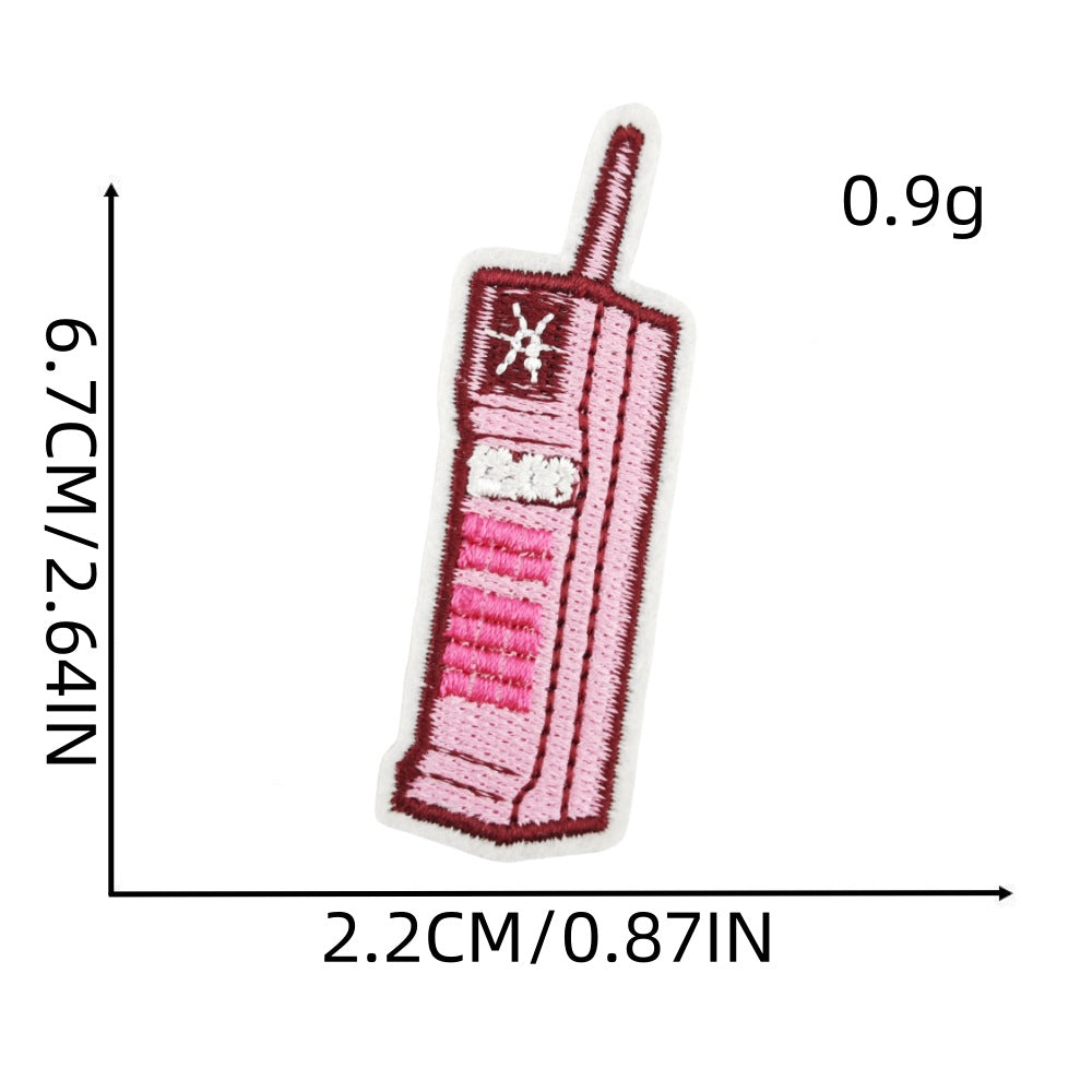 Wholesale Cartoon Pink Bow Embroider Cloth Patch