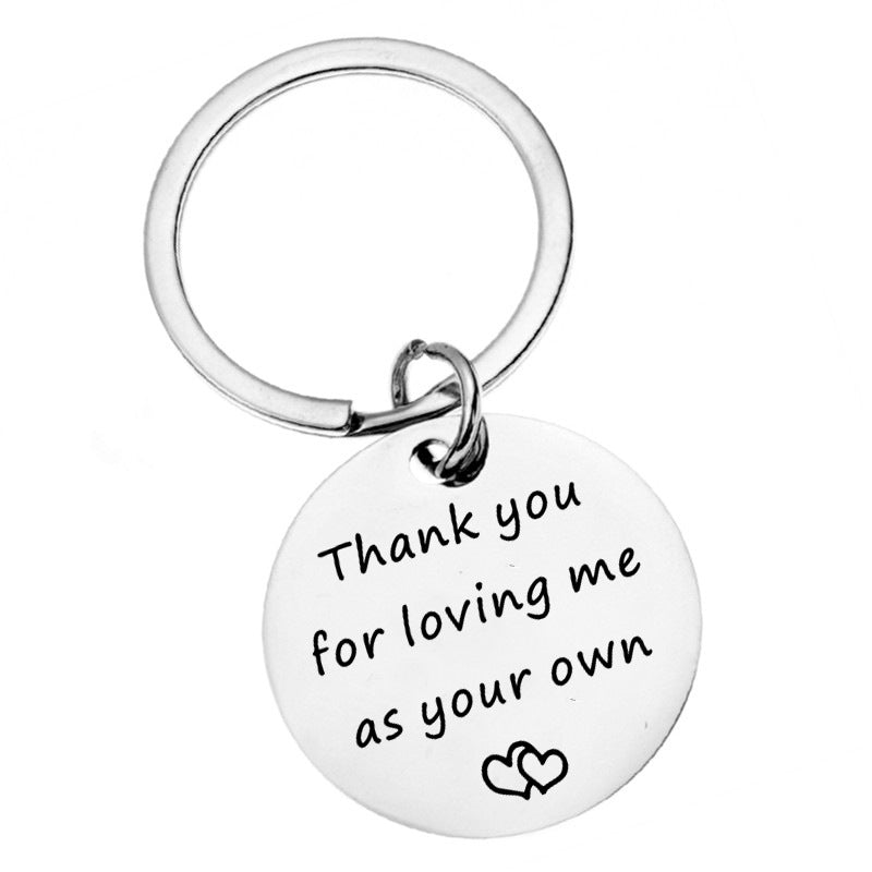 Wholesale Stainless Steel Round Letters Valentine's Day Keychain