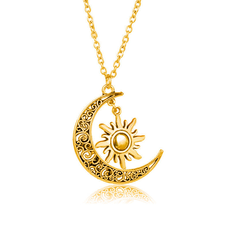 Wholesale Opal Sun Moon Alloy Necklaces