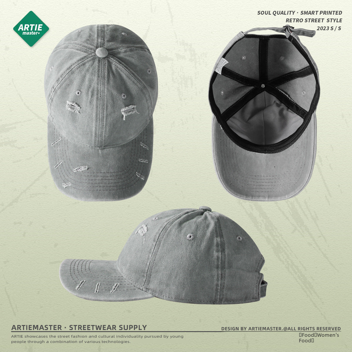 Wholesale Wholesale washed and distressed European and American style caps