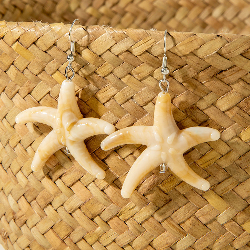 Wholesale Bohemian Starfish Shell Acrylic Earrings