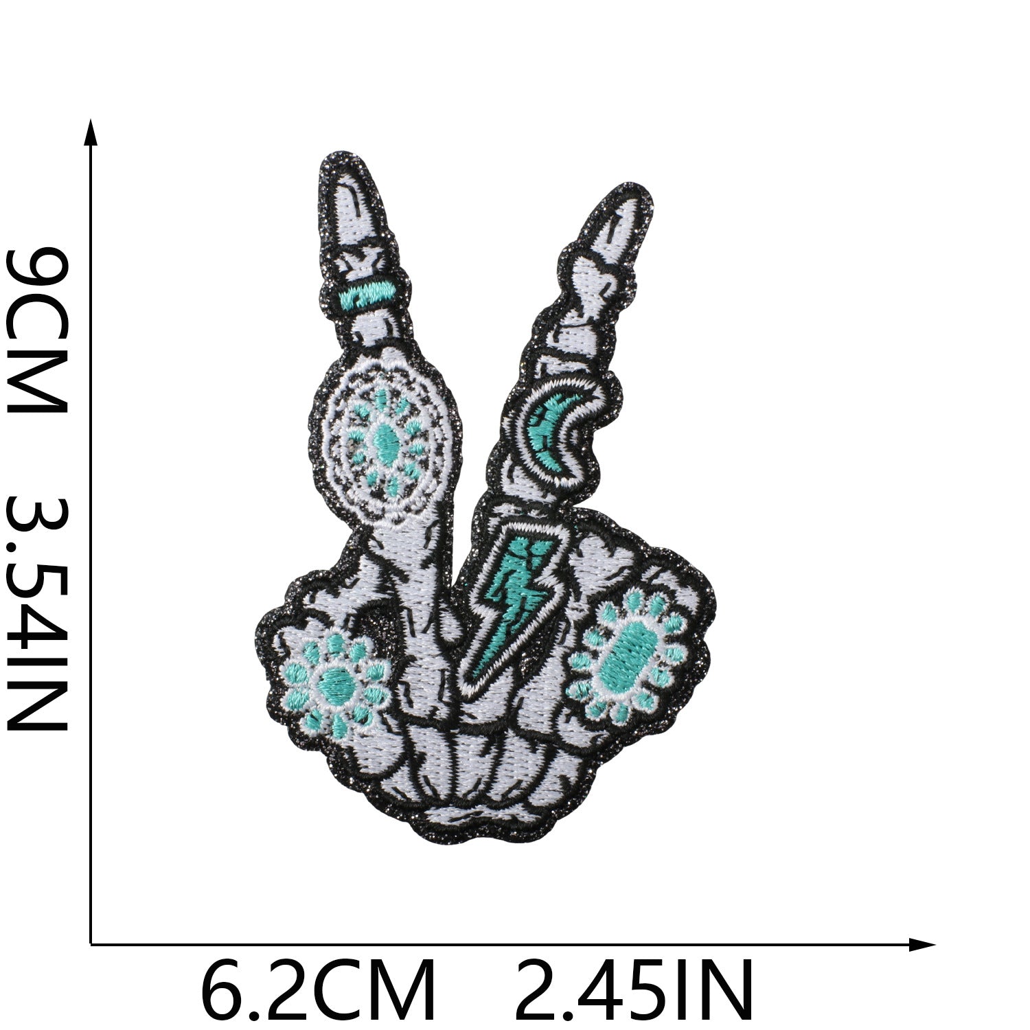 Wholesale Trendy Western Cowboy Embroidered Patches Cross And Leopard Bow Design Polyester Thread Stylish Clothing Decoration For Everyday Use