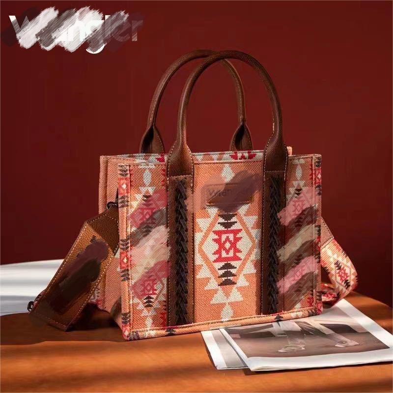 Wholesale Bohemian Canvas Single Shoulder Diagonal Cross Bag Vintage Aztec Ethnic Style Tote Bag