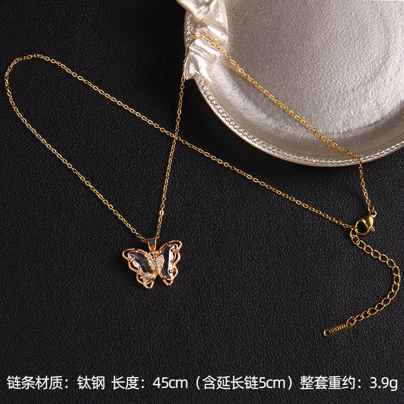 Wholesale Butterfly Necklace All-match Mori Niche Design Pendant