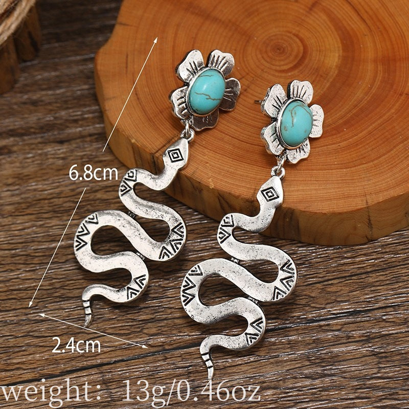 Wholesale Gold and silver python earrings