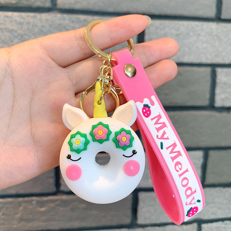 Wholesale Strawberry Donut Key Macaron Dessert Keychain