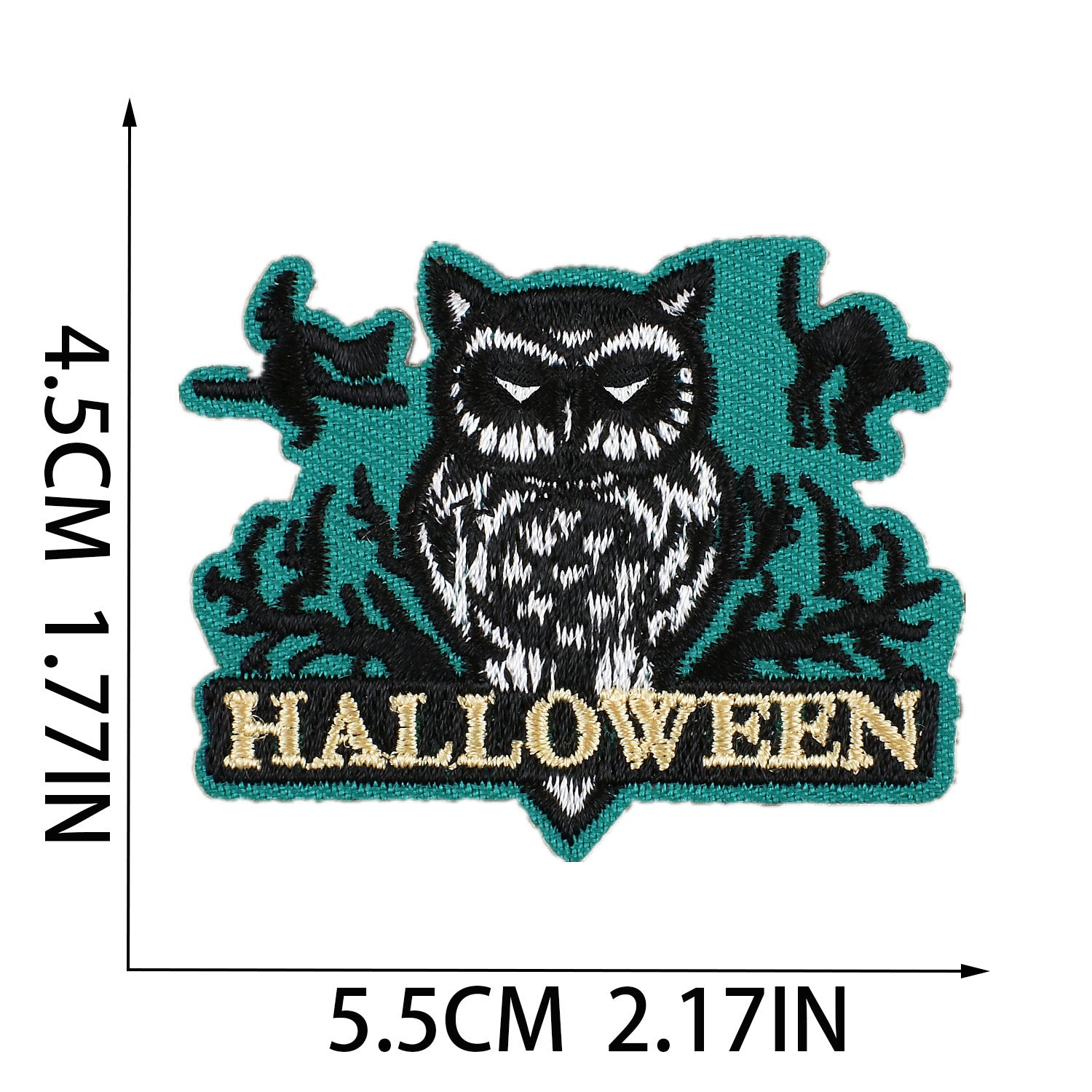 Wholesale Polyester Embroidery Patch  Owl Haunted House Pumpkin Black  Design Party Gift