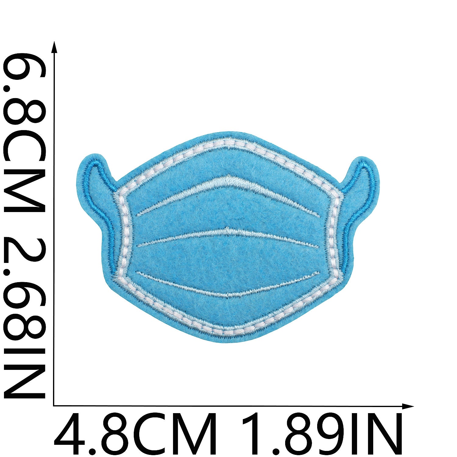 Wholesale Modern Red Blue Medical Rescue Team Embroidered Patches Cartoon Stethoscope Polyester Clothing Decoration Gift
