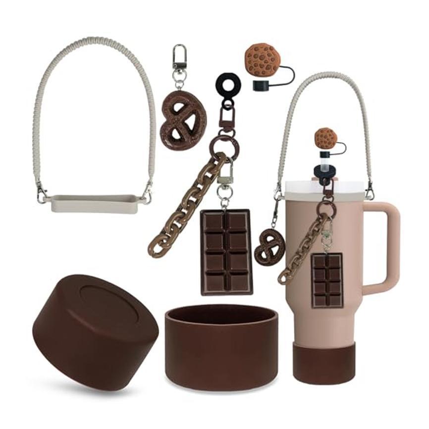 Wholesale Black Cup Set Cross Keychain 40oz Cup Accessories Set