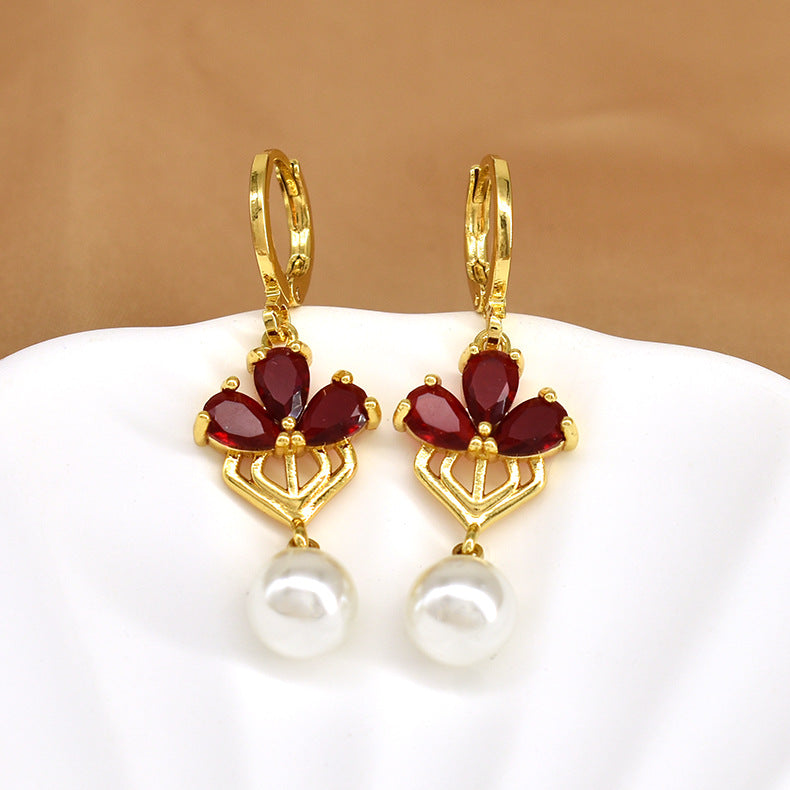 Wholesale Personality Fashion Pearl Tassel Earrings