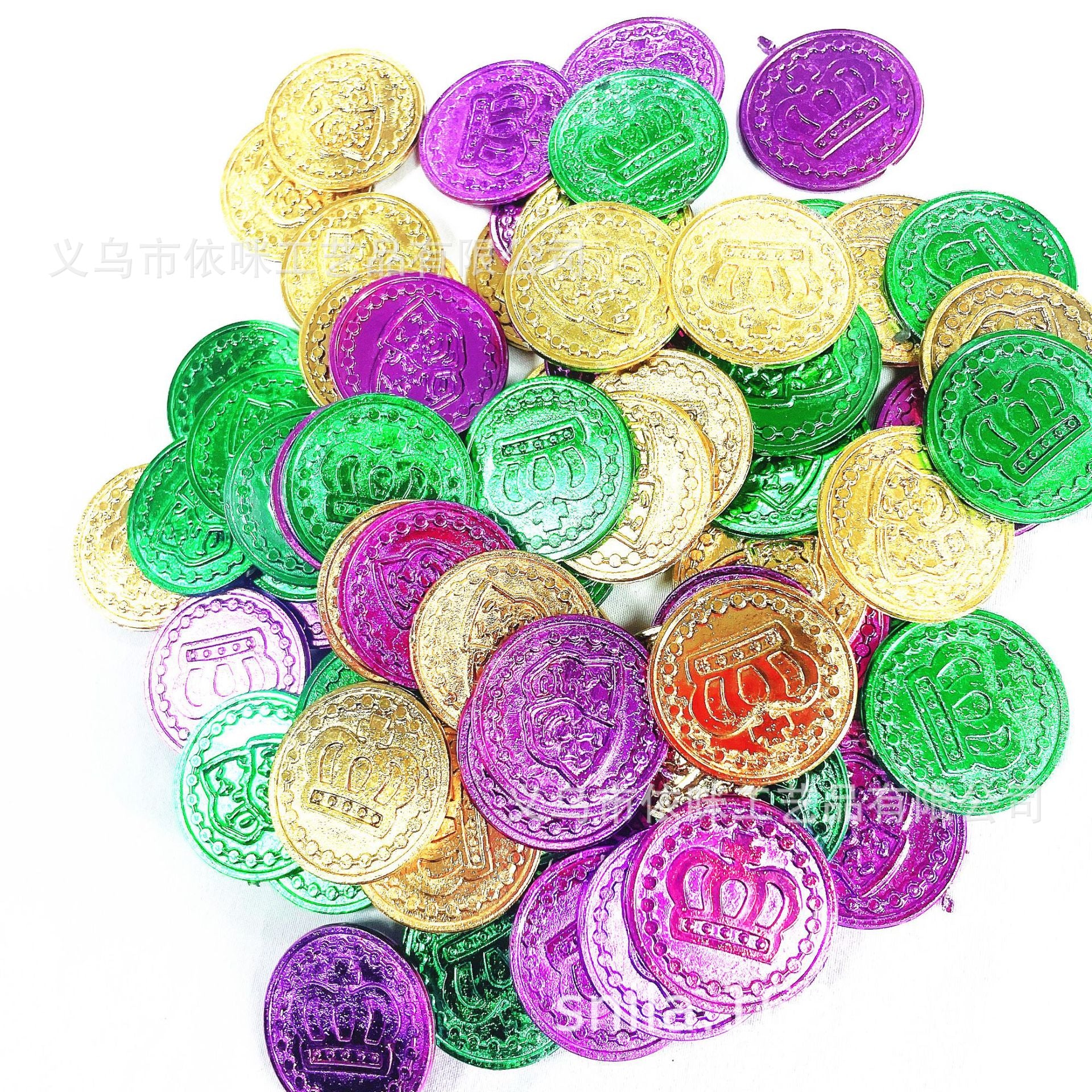 Wholesale 5PCS Mardi Gras Carnival Plastic Bead Necklace